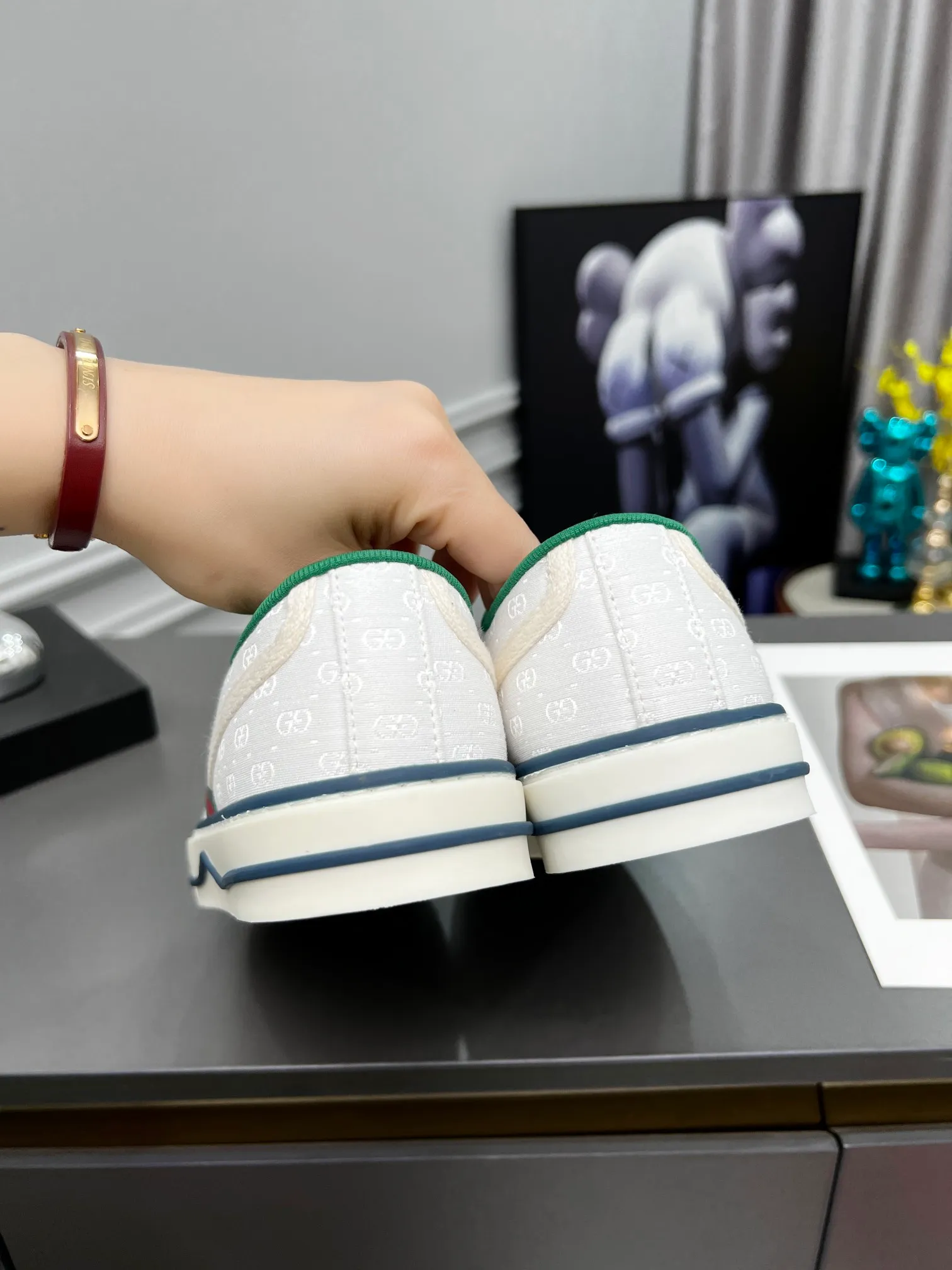👟👟Ex-factory price 480👟👟 GUCCI new model 1977, classic LOGO material, 1:1 electric embroidery according to the original version, high version, complete package, low and highest version👟👟Ex-factory price U foam feet. T👟👟Ex-factory price U outsole, complete package! 35-44